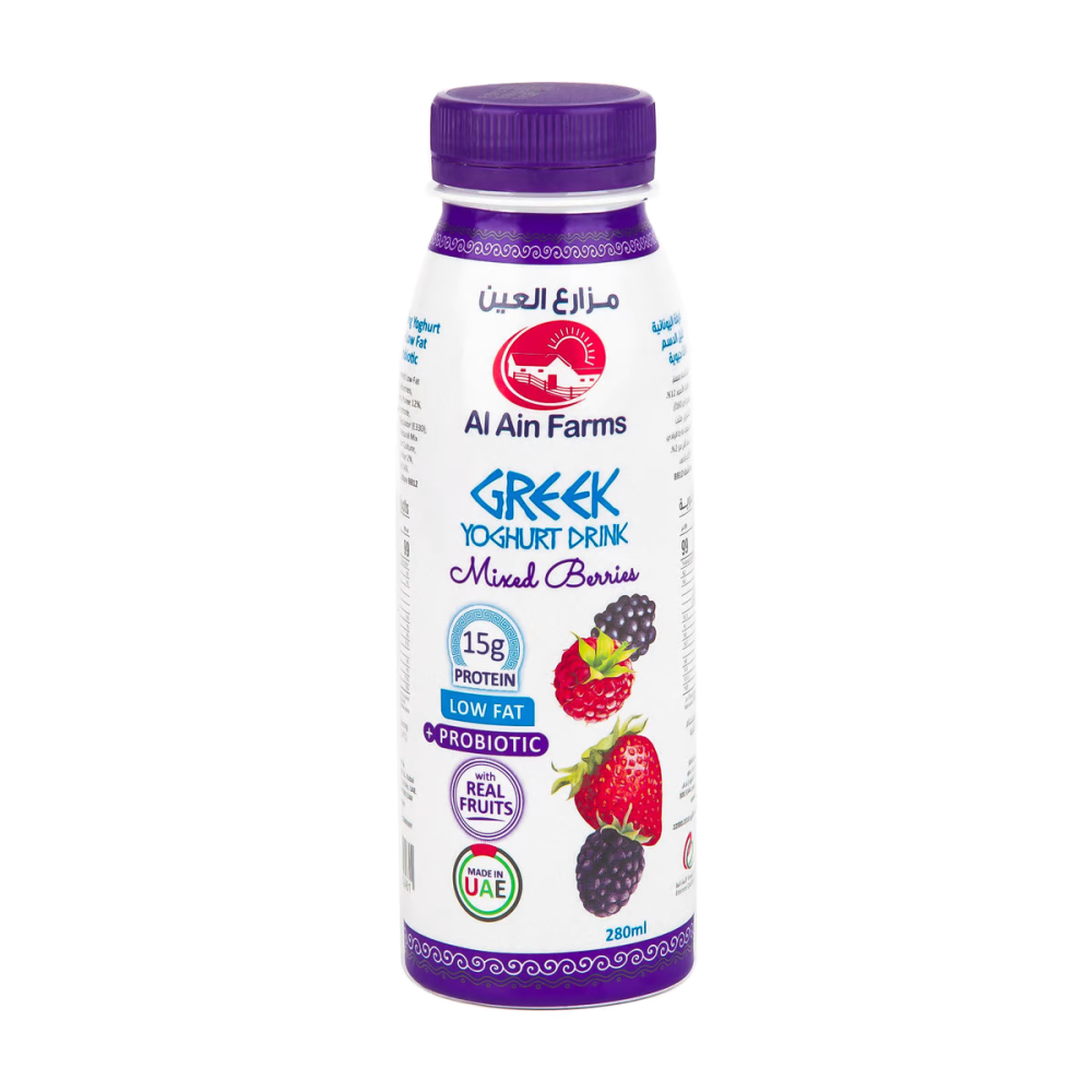 Al Ain Greek Yoghurt Drink Mixed Berries 280ML